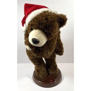 Dillards Trimmings Dancing Bear Sings Here Comes Santa Claus 1998 VTG Tested